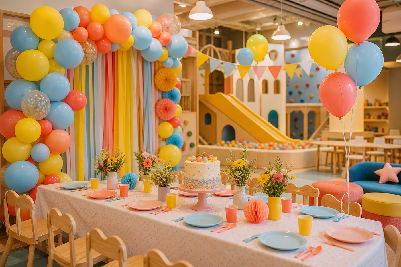 Sunny Starter birthday party setup
