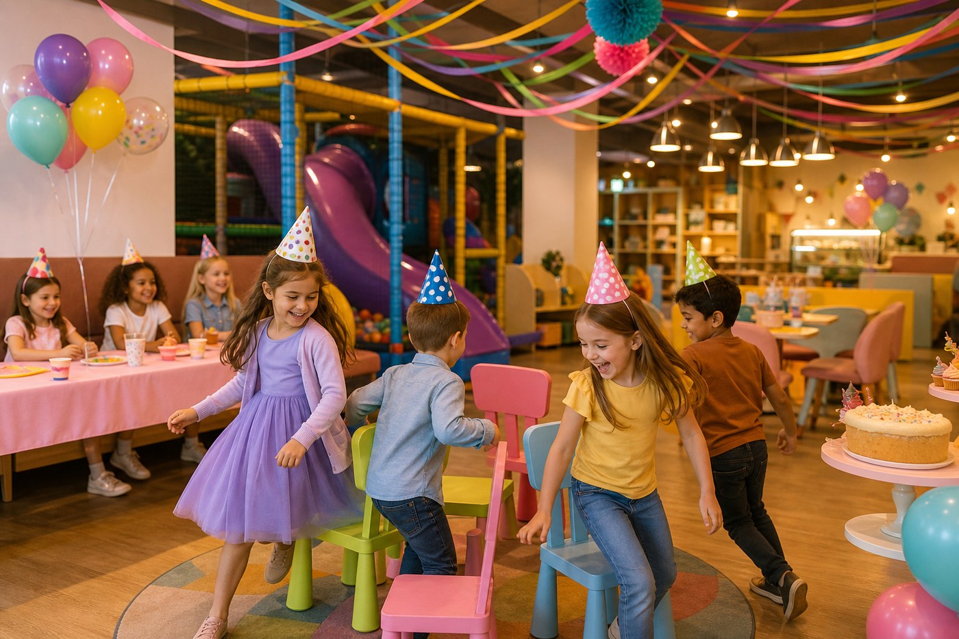 Sky Celebrator party in progress with games